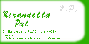mirandella pal business card